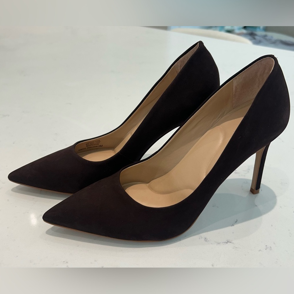 Gianni Bini Sampras Nubuck Pointed Toe Brown Suede Pumps 🤎 Classic Heels | Sz 8 - Picture 9 of 11
